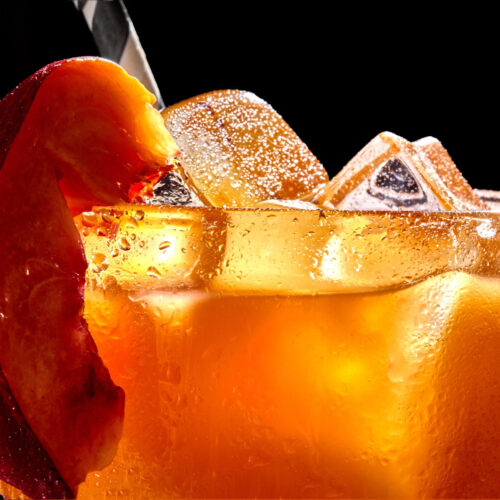 fruit healthy cocktail from mango juice ice black background still life copy space