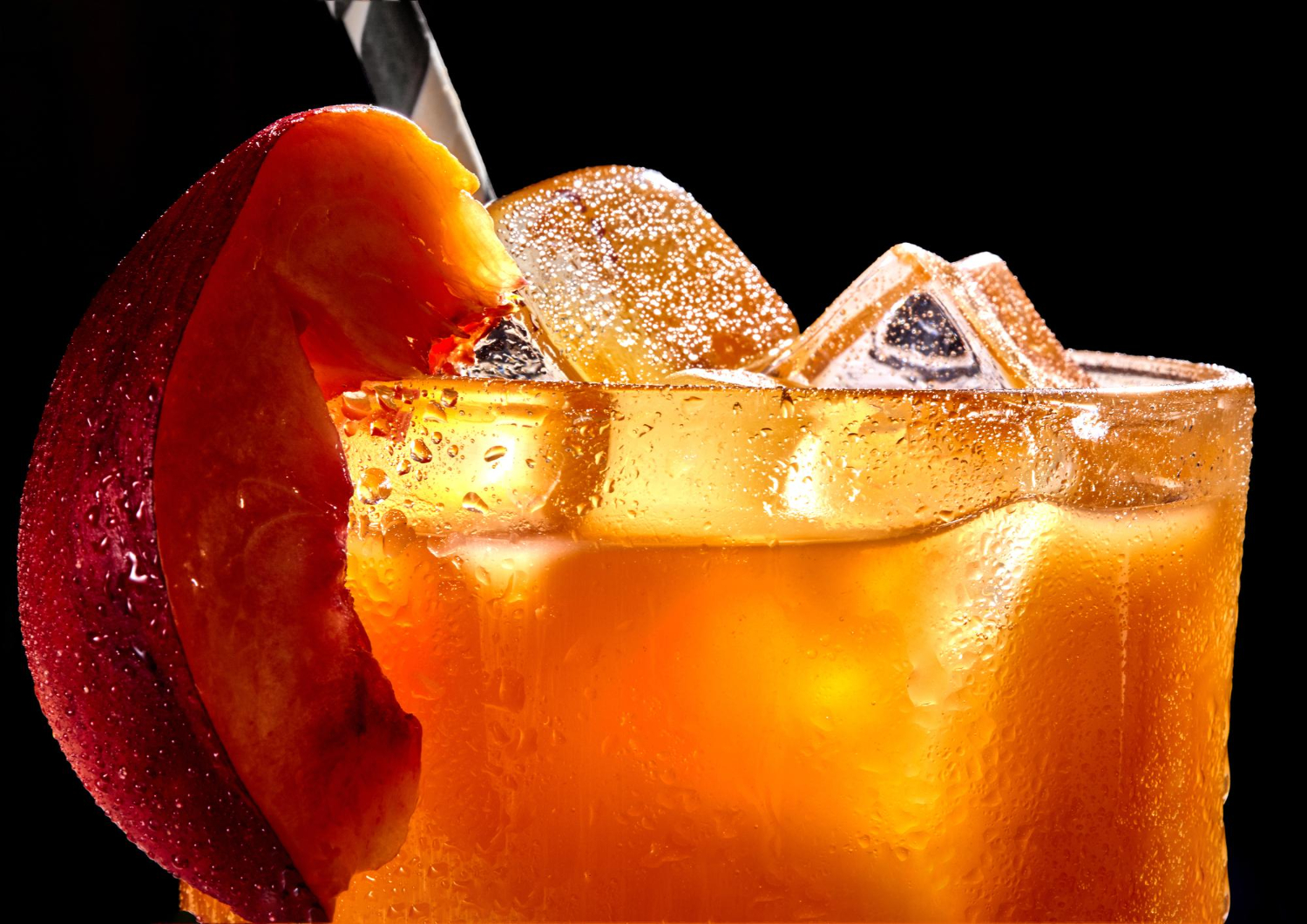 fruit healthy cocktail from mango juice ice black background still life copy space