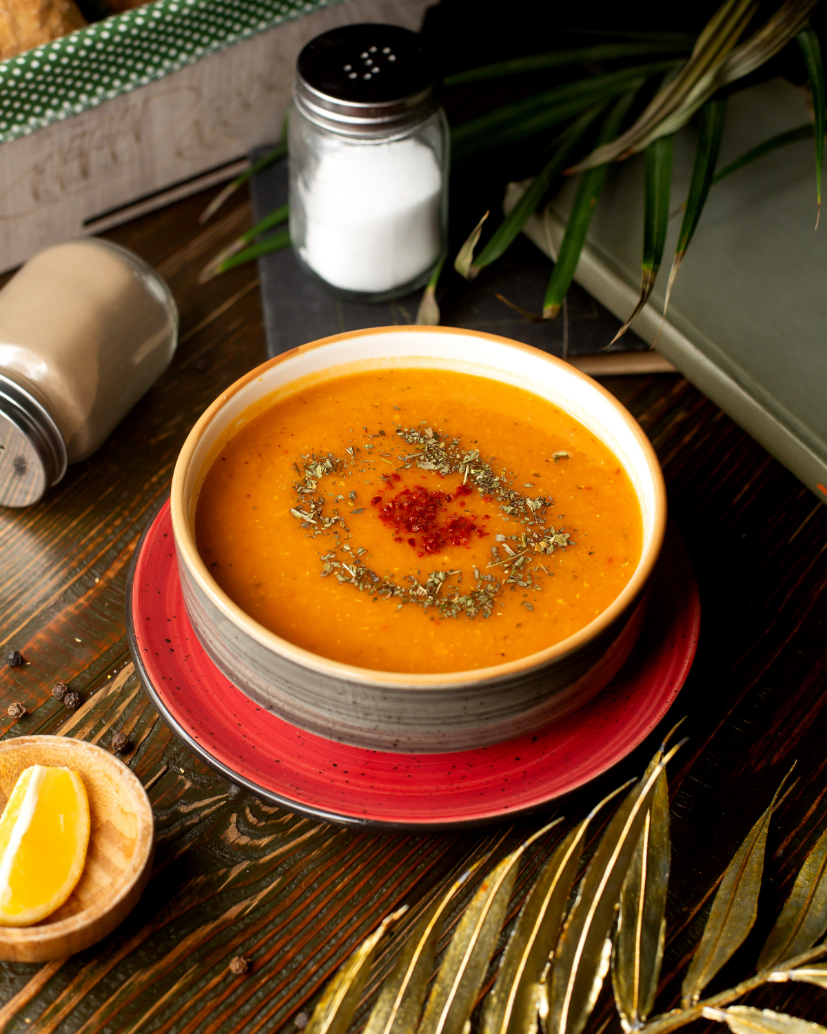 lentil soup table