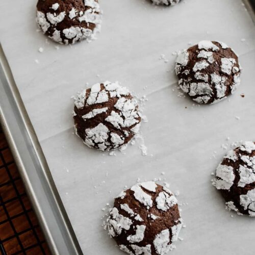 baked crinkle cookies