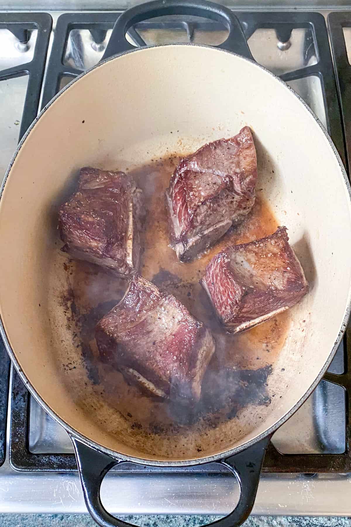 searing short ribs for stew